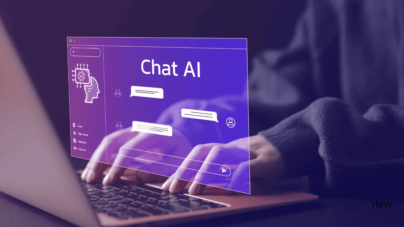 Interfaz de inteligencia artificial sobre un ordenador portátil